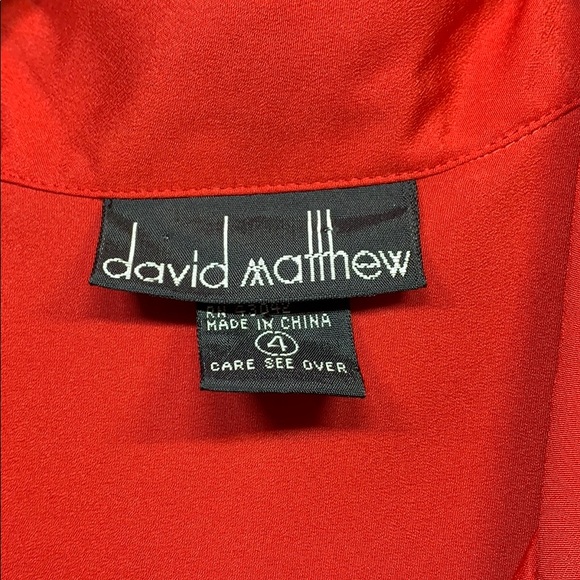 80’s Vintage David Mathews Polyester Blouse - Picture 3 of 5